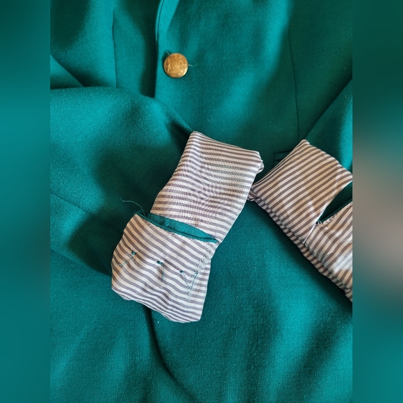 Beautiful Vintage J.Crew schoolboy Wool Blend Blazer Green size 6 Women's Classy - Picture 8 of 14